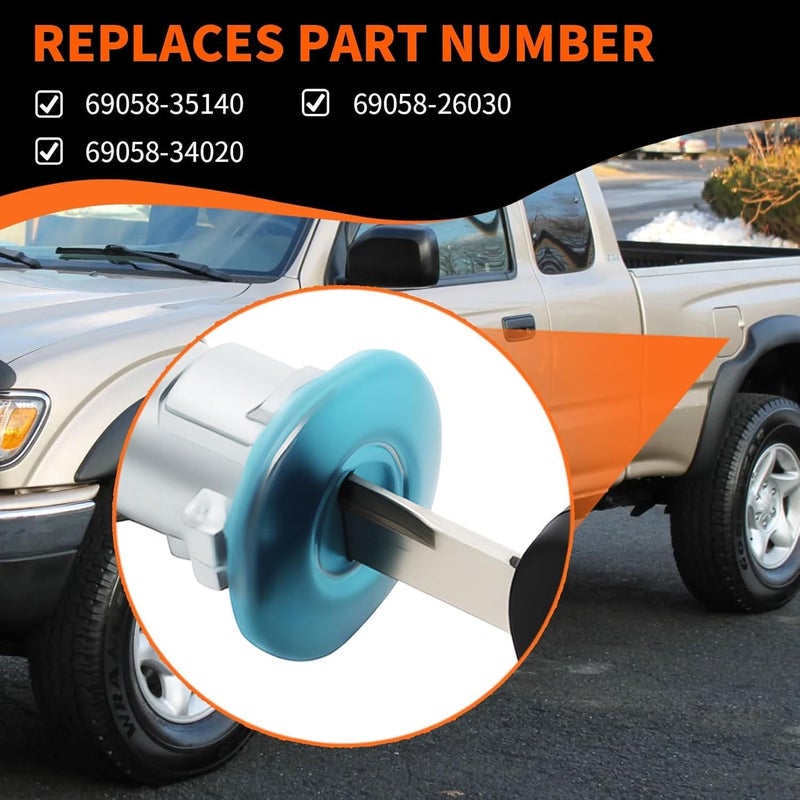 Aspaton Fuel Door Lock Cylinder & Keys Compatible with Tacoma Tundra 1995-2004 69058-35140 69058-26030 69058-34020 Gas Fuel Filler Lid Lock - Image 3
